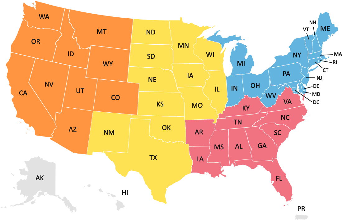 Map of the Link-Systems K-12 Sales Regions. To get in contact with your representative, visit the Link-Systems Help Center.